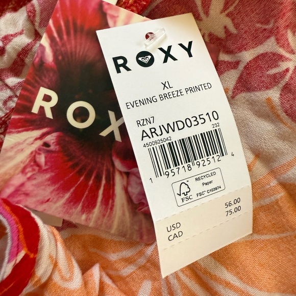 Roxy Evening Breeze In Hilo Dress Size XL &L NWT - Picture 5 of 5